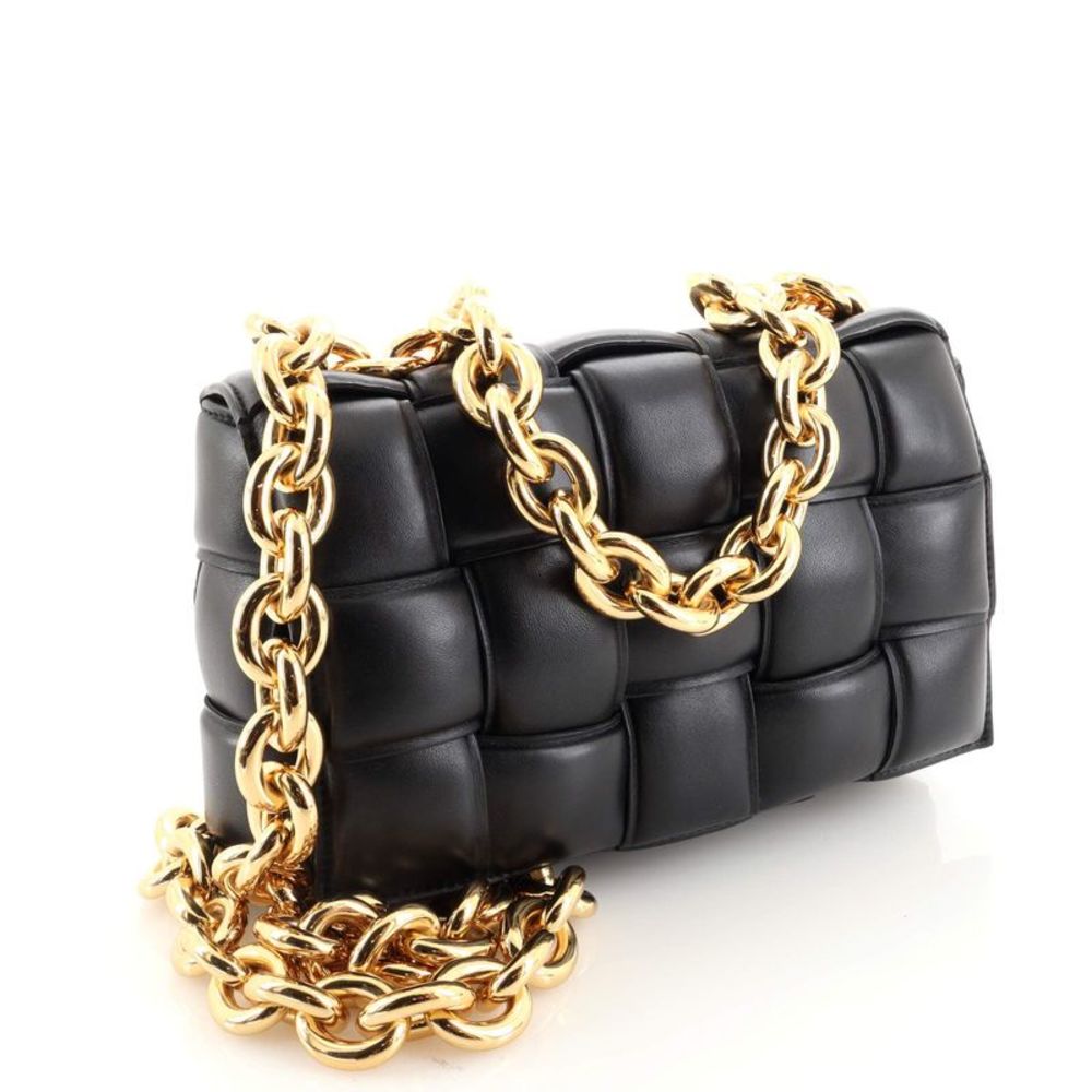 Bottega Veneta Cassette Chain Crossbody Bag Padded Maxi Intrecciato Leather - Picture 2 of 6